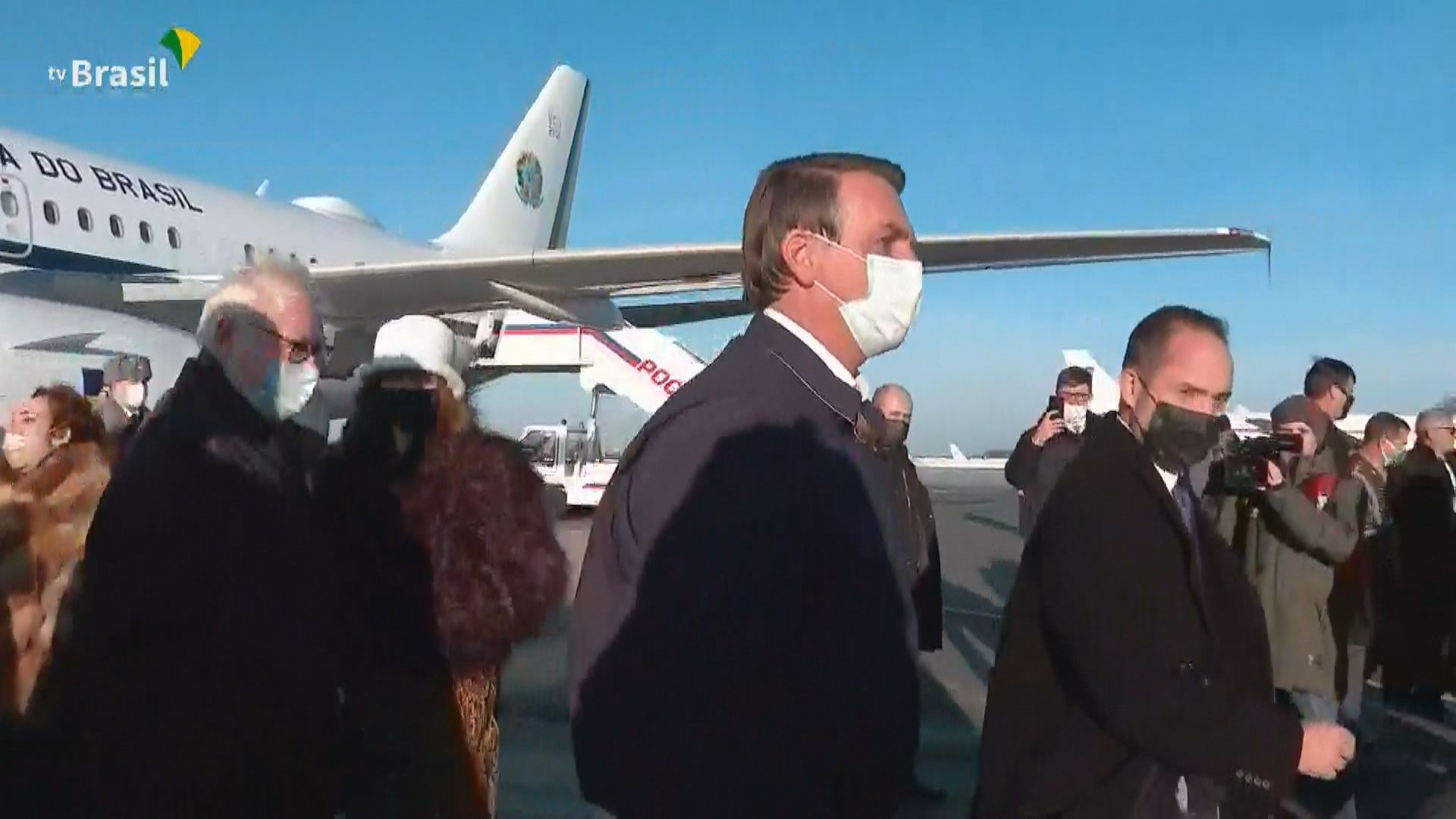 O presidente Jair Bolsonaro (PL) desembarca em Moscou, na Rússia