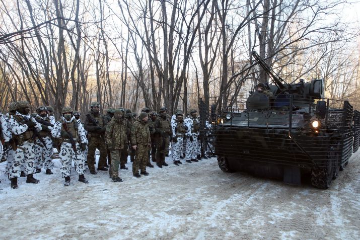 Exercício militar contou com tanques e tropas na região / Volodymyr Tarasov/ Ukrinform/Future Publishing via Getty Images
