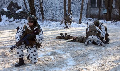 Drill of Ukrainian Interior Ministry units in Prypiat