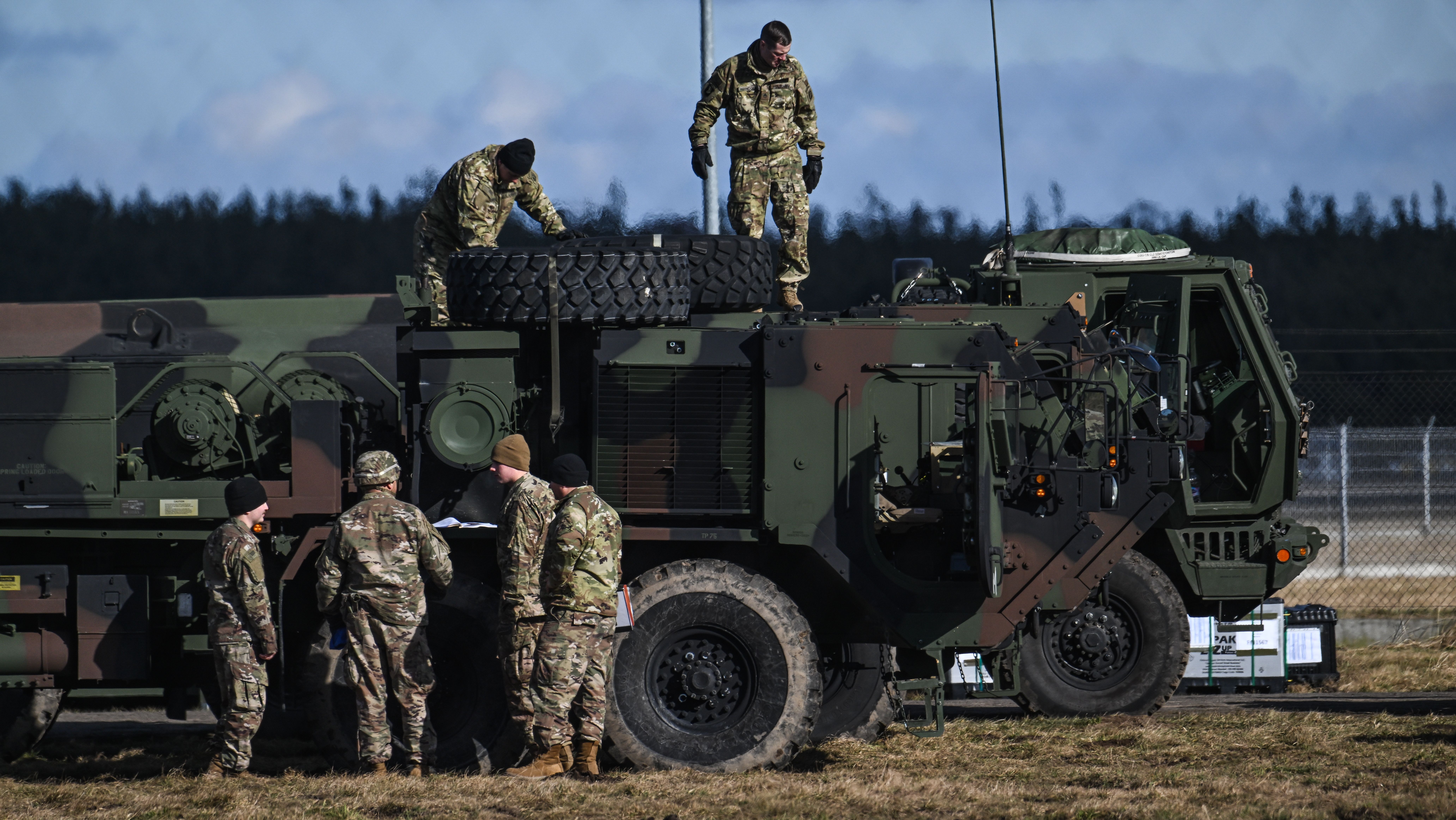 US army military in Poland amid fear of conflict in Ukraine