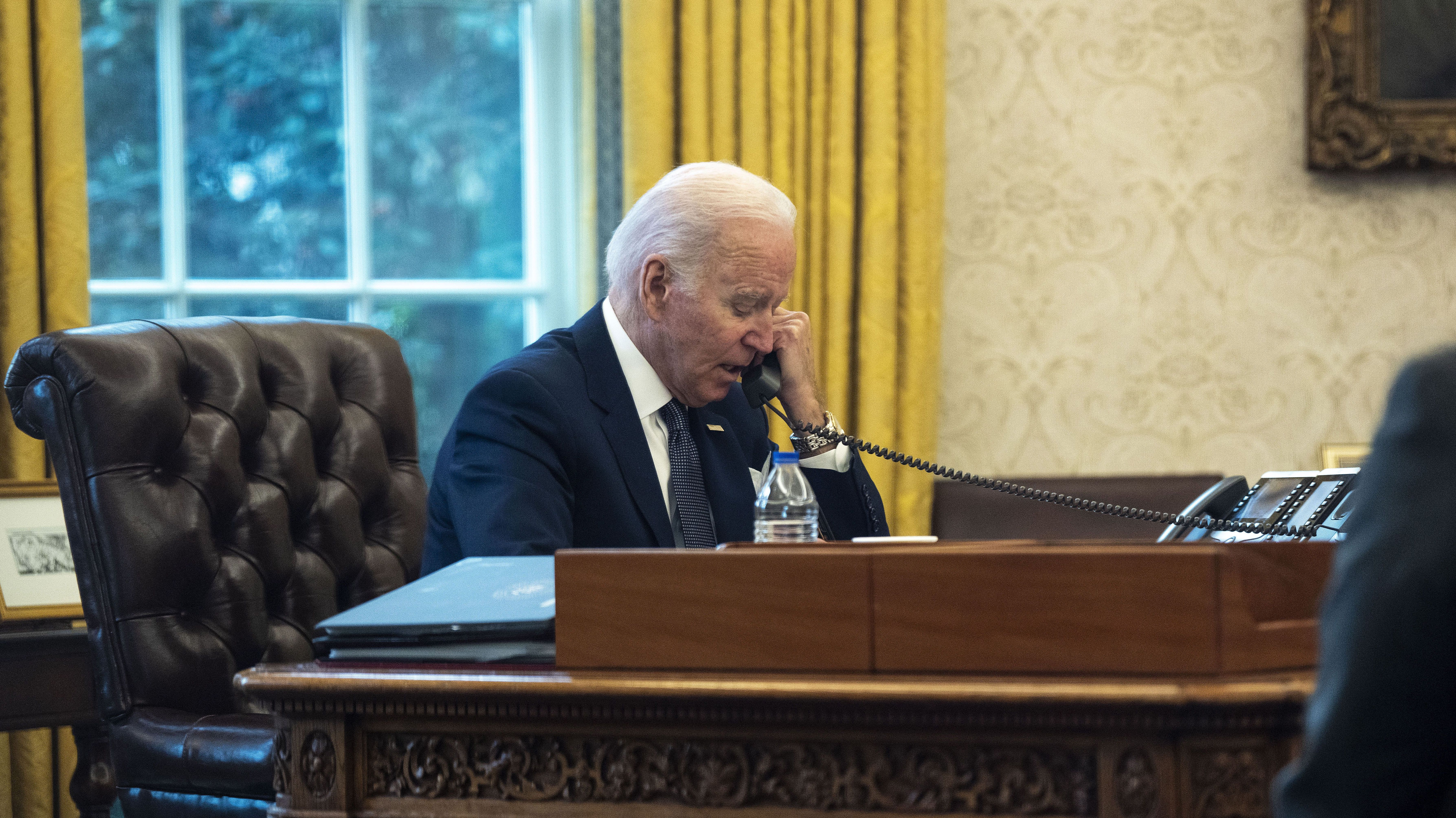 President Biden Speaks With Ukrainian President Zelensky In Oval Office Call