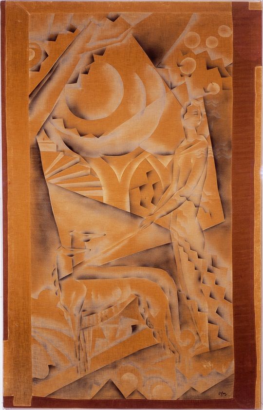 Tapeçaria de Regina Gomide Graz, "Mulher com galgo", de 1930 / MAC