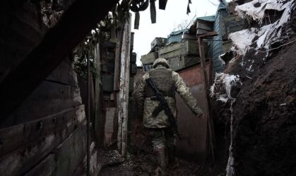 Ukrainian soldiers in Svitlodarsk