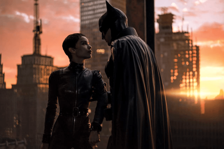 Zoë Kravitz como Mulher-Gato e Robert Pattinson, o Batman • Divulgação