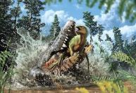 Nova espécie de crocodilo pré-histórico é encontrada com dinossauro no estômago