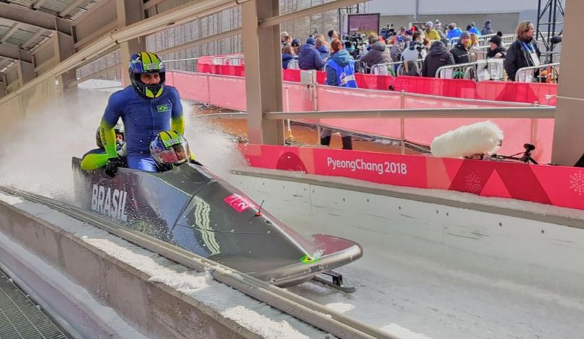 Equipe brasileira no bobsled, na Olimpíada de Inverno de PyeongChang em 2018 / Getty Images