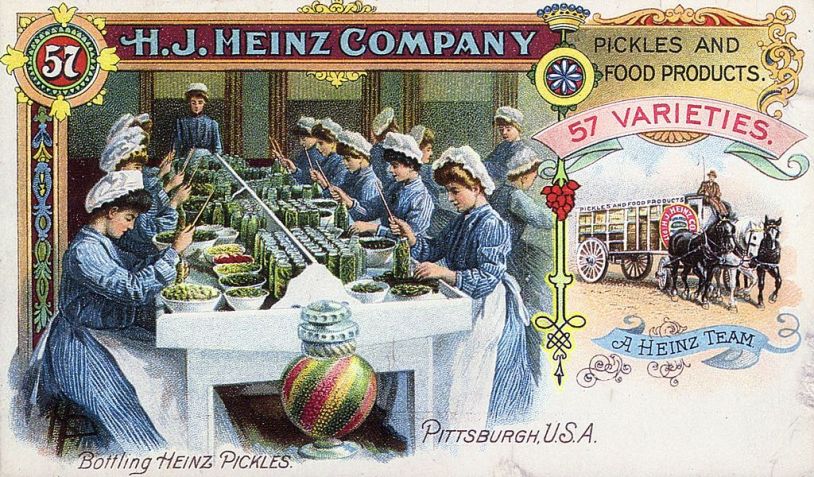Anúncio da Heinz de meados do final do século XIX / Transcendental Graphics/Getty Images