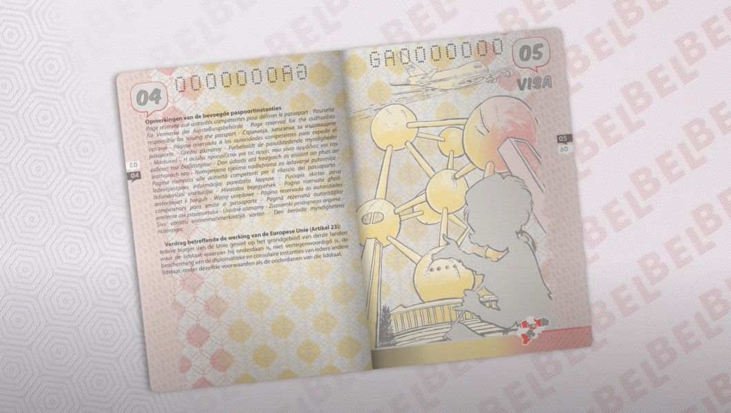 Bélgica foca em valorizar cultura de quadrinhos em novos passaportes / Divulgação / Ministério das Relações Exteriores da Bélgica