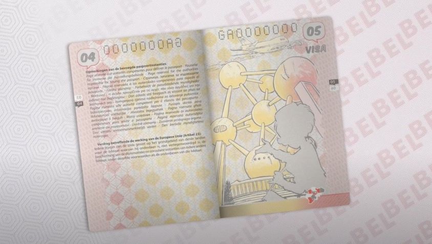 Bélgica foca em valorizar cultura de quadrinhos em novos passaportes / Divulgação / Ministério das Relações Exteriores da Bélgica