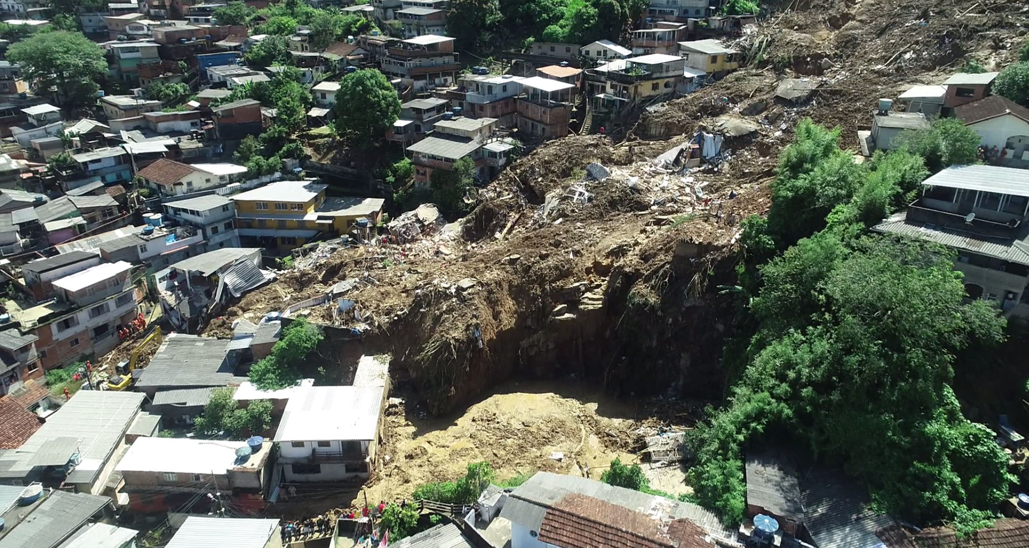 Petrópolis (RJ), imagens de drone das áreas de deslizamento de encosta em decorrência das fortes chuvas que atingiram a Região Serrana do Rio de Janeiro