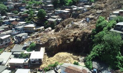 Petrópolis (RJ), imagens de drone das áreas de deslizamento de encosta em decorrência das fortes chuvas que atingiram a Região Serrana do Rio de Janeiro