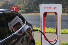 Ponto de carregamento de veículos elétricos da Tesla