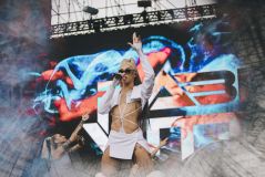 Pabllo Vittar no palco Adidas, no Lollapalooza