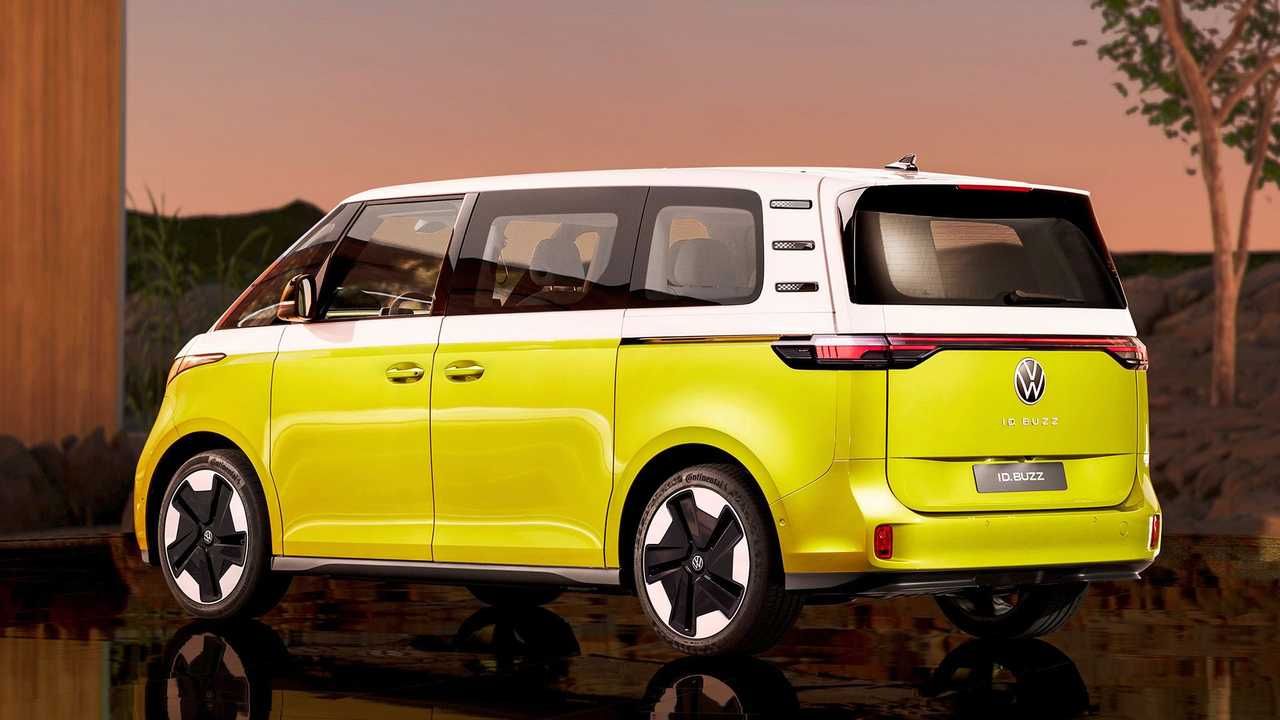 Traseira da Volkswagen ID. Buzz, versão elétrica da clássica kombi dos anos 1960 / Volkswagen/Divulgação