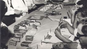 Apuração de votos nas eleições de 1960