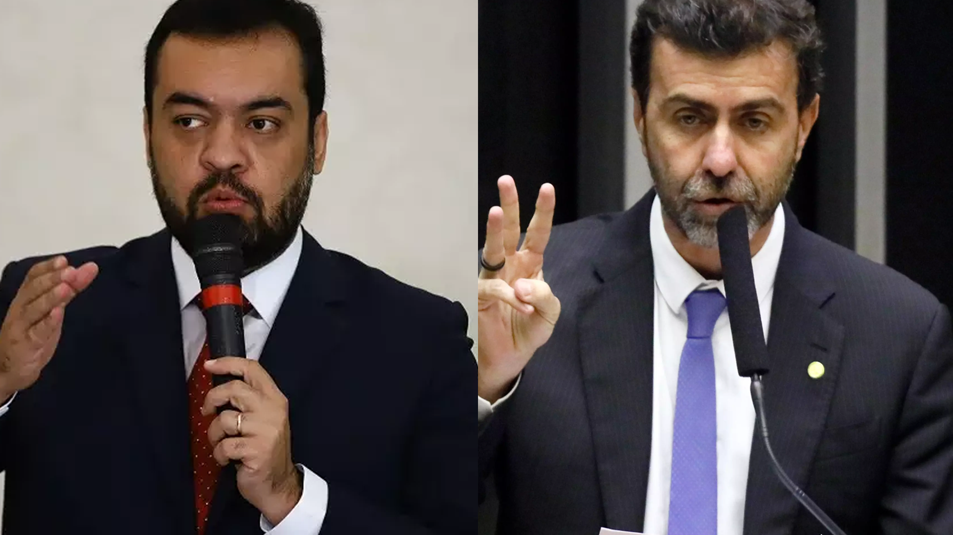 Cláudio Castro e, Marcelo Freixo, pré-candidatos ao governo do Rio de Janeiro