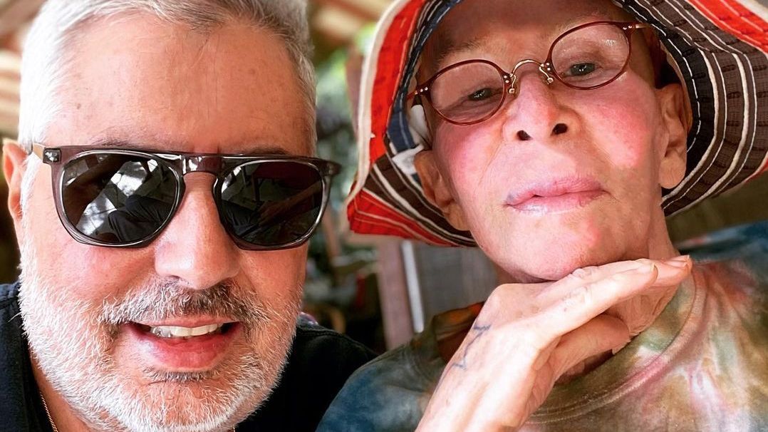 Rita Lee ao lado do marido, Roberto de Carvalho