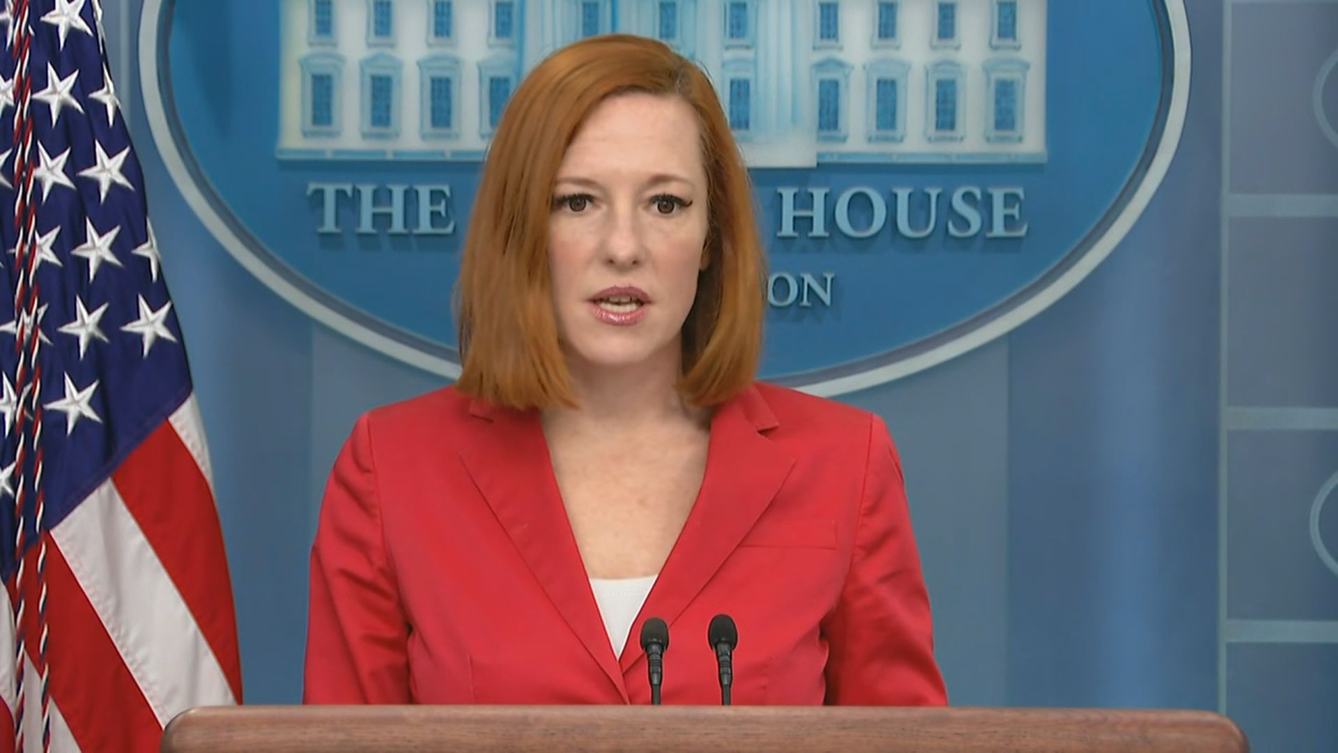 Jen Psaki, secretária de imprensa da Casa Branca