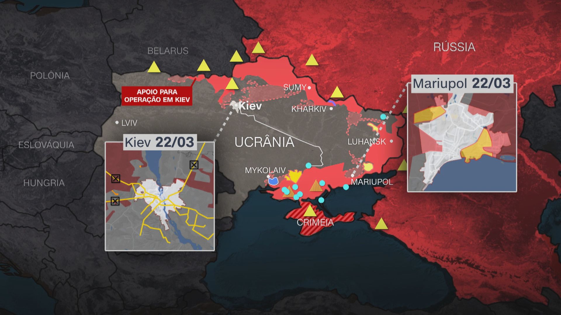 Mapa da Ucrânia (22.03)