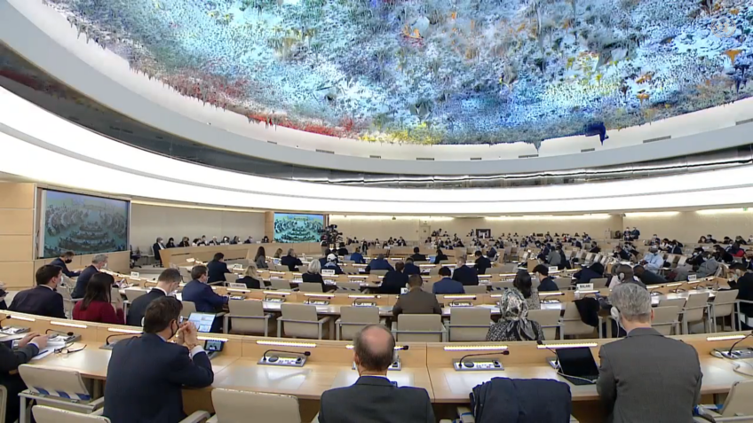 Sessão do Conselho de Direitos Humanos da ONU, nesta sexta-feira (4). / UN TV