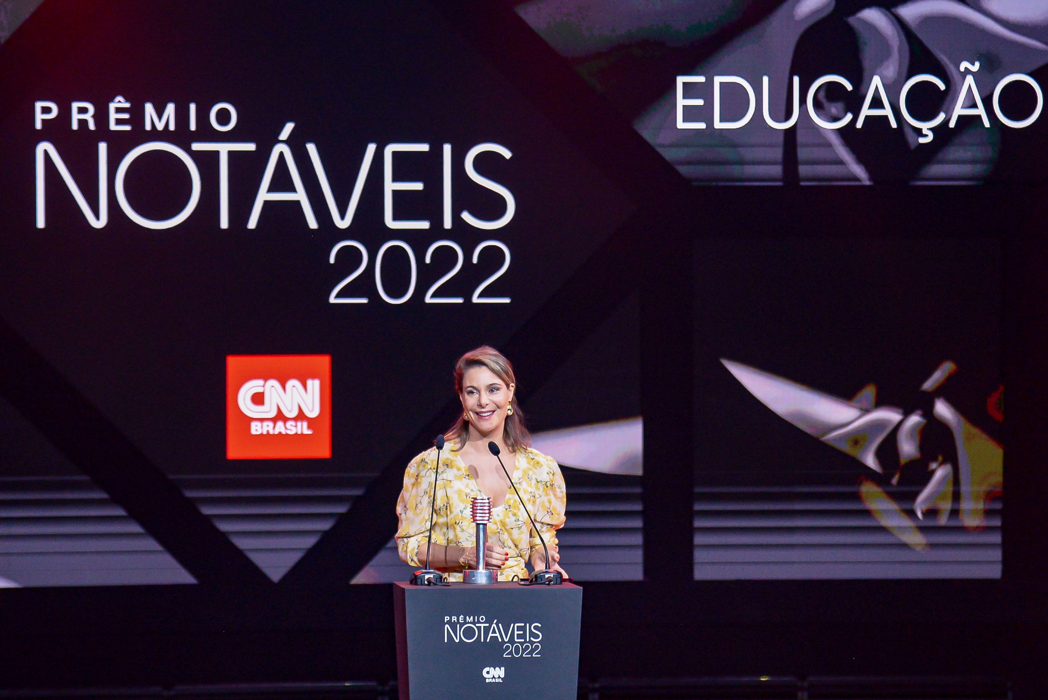 Priscila Cruz, presidente-executiva e co-fundadora do Todos pela Educação, recebe o Prêmio Notáveis CNN Brasil 2022 na categoria Educação / CNN Brasil