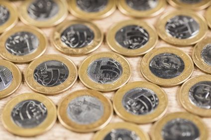 Moedas de um real / dinheiro