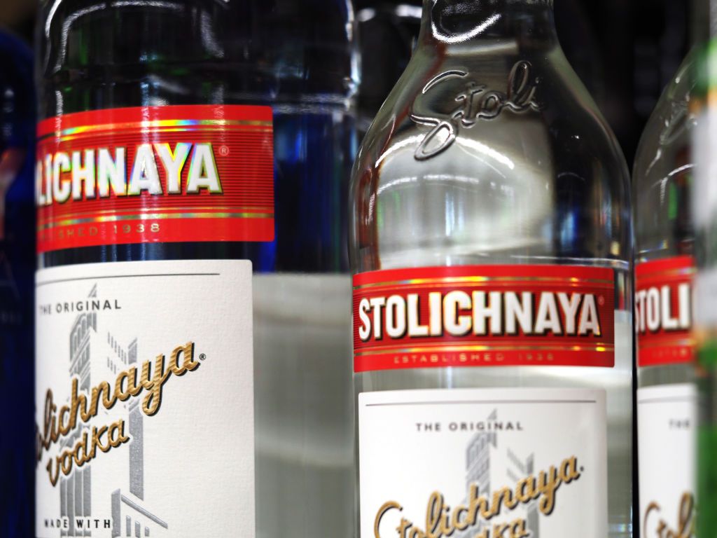 Garrafa da vodca Stolichnaya