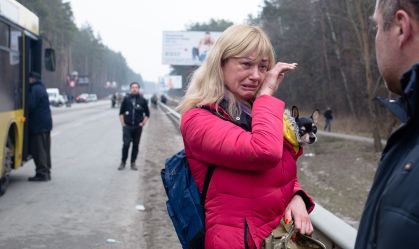 Russian Shells Fall On Evacuation Route From Irpin Toward Kyiv