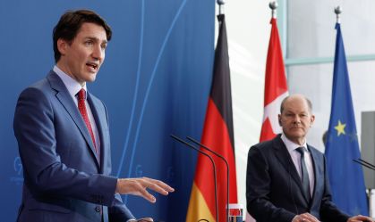 Canadian Prime Minister Trudeau Meets With Chancellor Scholz Over Ukraine