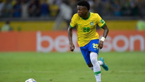 Vinicius Júnior na vitória do Brasil contra o Paraguai por 4 a 0 pelas Eliminatórias da Copa do Mundo de 2022