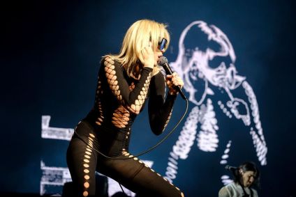 A cantora americana Miley Cyrus se apresenta em Bogotá, na Colômbia