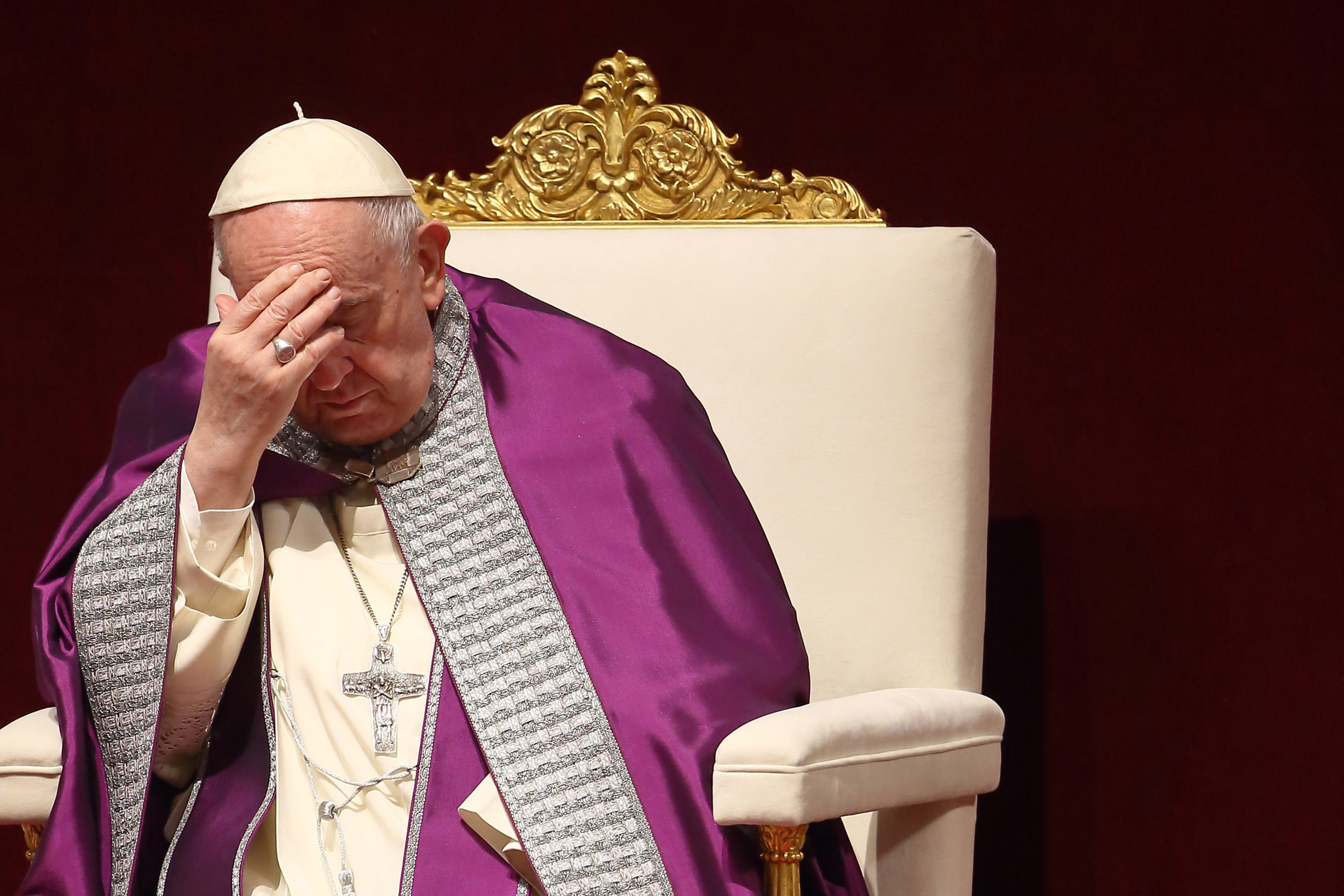 Papa Francisco durante celebração no Vaticano