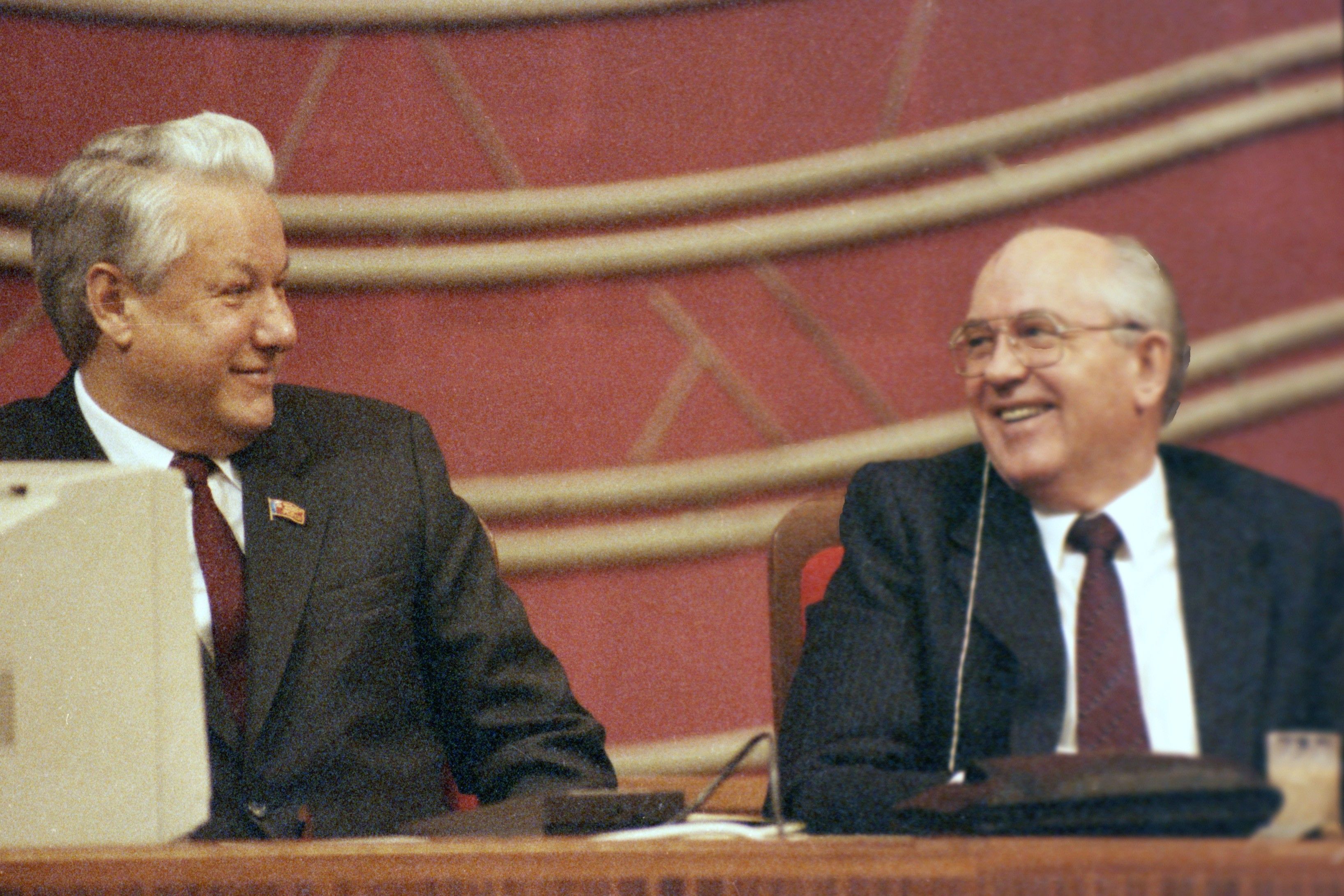 Mikhail Gorbachev And Boris Yeltsin