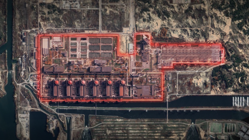 Detalhes do mapa da usina nuclear de Zaporizhzhia / Arte/CNN