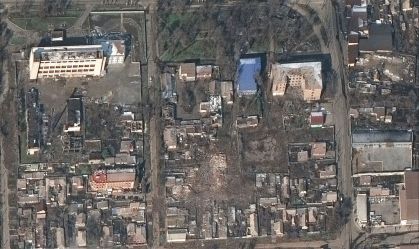 Imagens de satélite Maxar mostram destruição em Mariupol