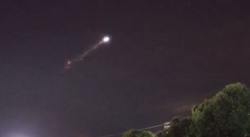 Rastro do foguete Falcon 9 visto na região Sul do Brasil
