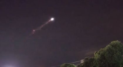 Rastro do foguete Falcon 9 visto na região Sul do Brasil