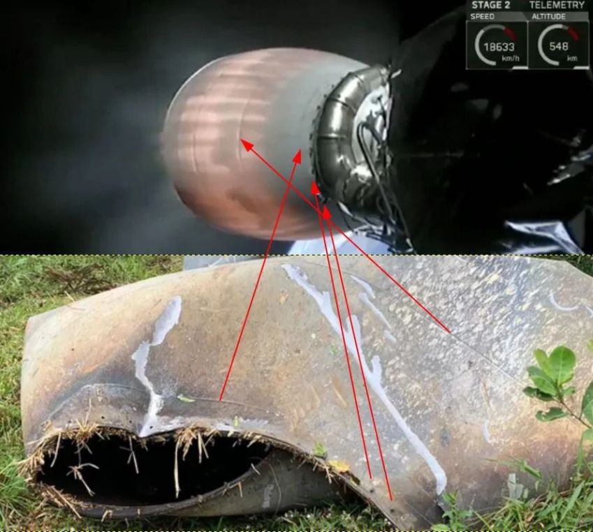 Rede Brasileira de Obervação de Meteoros acredita que peça seja tubeira do motor de foguete da SpaceX / Créditos: Jocimar Justino / BRAMON
