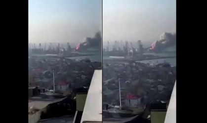 Ucrânia afirma ter destruído grande navio de guerra russo em Berdyansk
