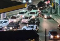 Motoristas fazem fila para abastecer após anúncio de reajuste da Petrobras