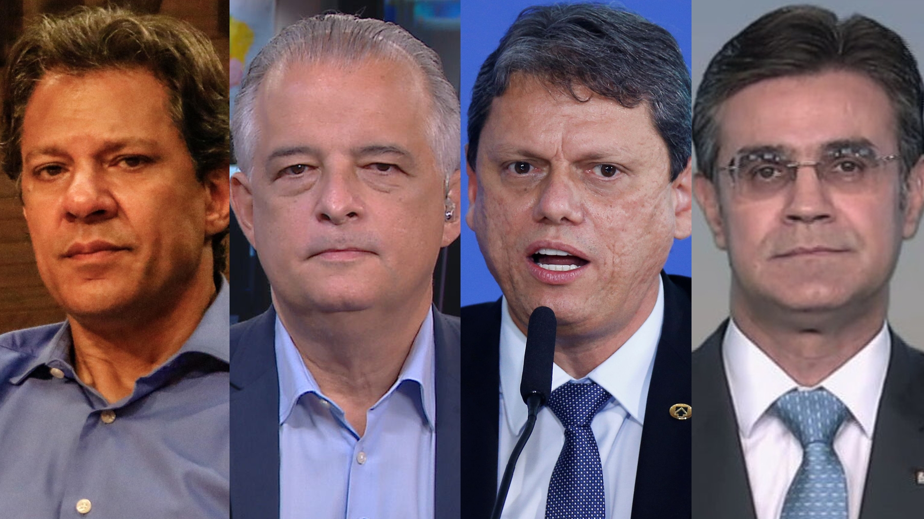 Montagem Haddad França Tarcísio Garcia