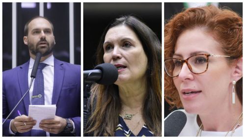 Deputados Eduardo Bolsonaro, Bia Kicis e Carla Zambelli