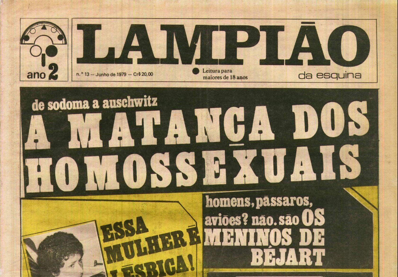 Capa da edição nº 13 do jornal Lampião da Esquina, de junho de 1979