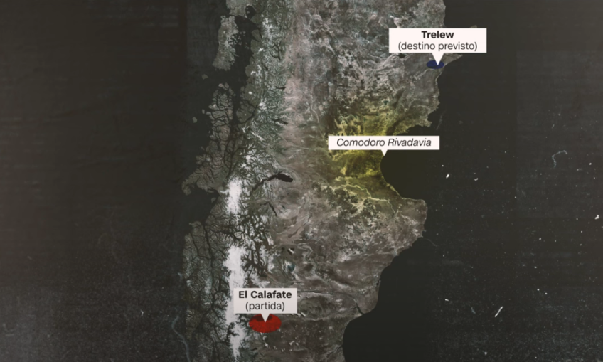 Avião com três brasileiros a bordo caiu na região de Comodoro Rivadavia, na Argentina; buscas entraram no quarto dia / Arte/CNN Brasil