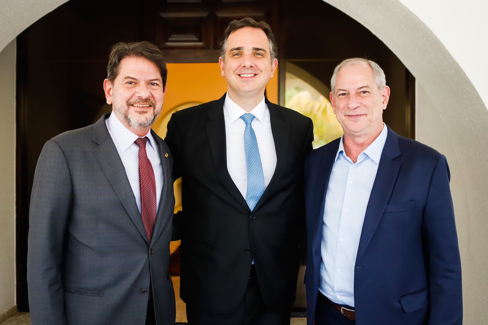 Cid Gomes, Rodrigo Pacheco e Ciro Gomes em Brasília