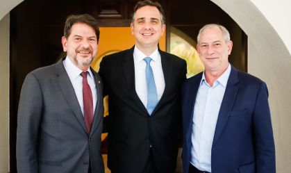 Cid Gomes, Rodrigo Pacheco e Ciro Gomes em Brasília