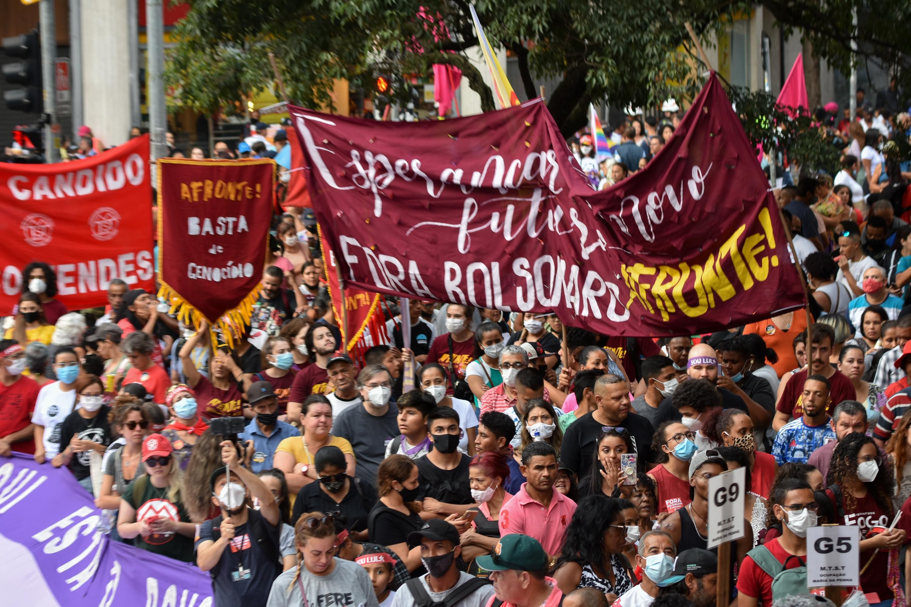 PROTESTO CONTRA A FOME E CONTRA BOLSONARO