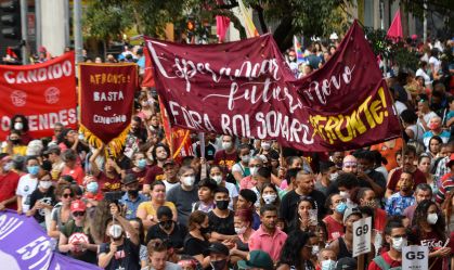 PROTESTO CONTRA A FOME E CONTRA BOLSONARO