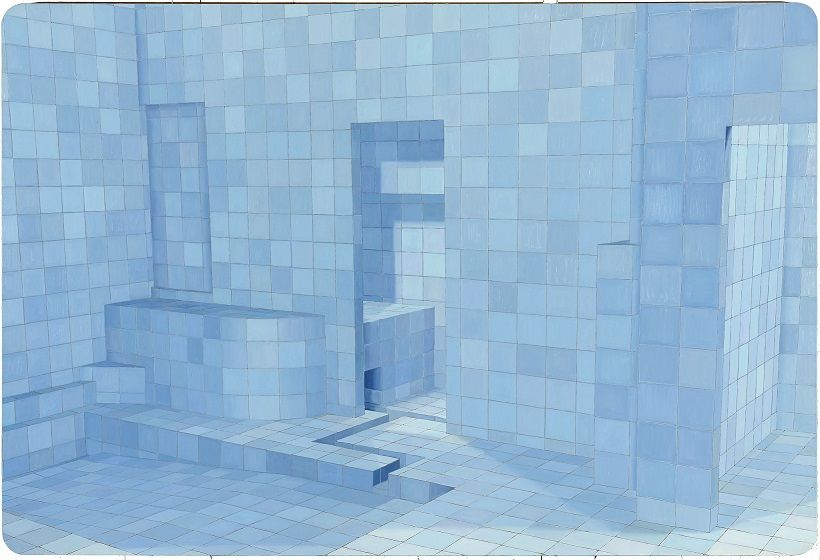 Obra Blue Sauna, de Adriana Varejão / Divulgação