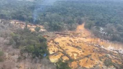 Comunidade em Aracaçá, em Roraima, onde ficava aldeia com indígenas ianomâmi,